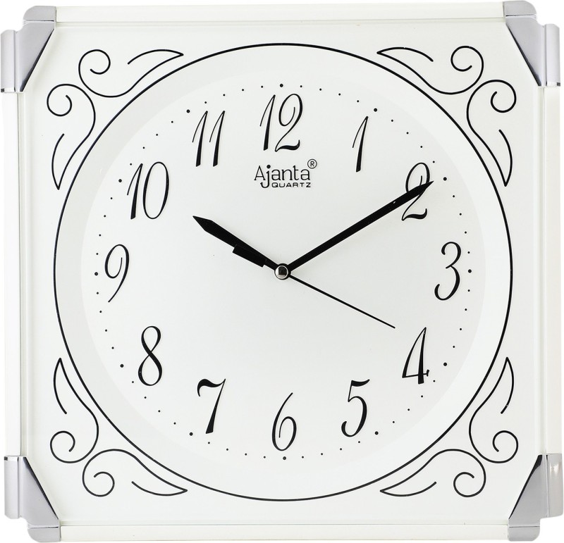 AJANTA Analog 25.3 cm X 25.3 cm Wall Clock(White, With Glass, Standard)