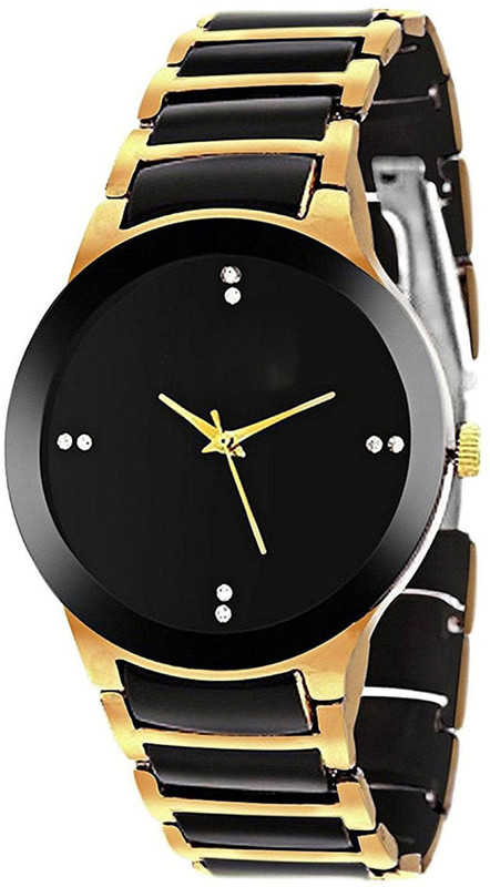 babari enterprise attractive black & gold type watch steelness steel attractive Analog Watch - For Men Analog Watch  - For Men