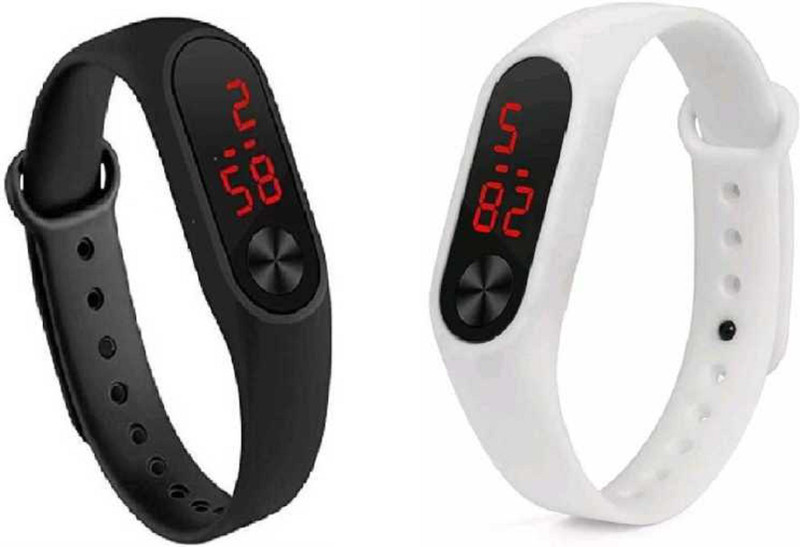 ismartenterprise Black-White Band Stylish Professional Band Digital Watch - For Boys Time & date Analog Watch  - For Men & Women