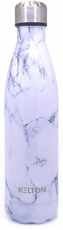 kelton Stainless Steel Vacuum Insulated Water Bottle 750 ml Flask (White Marble) 750 ml Flask(Pack of 1, White)
