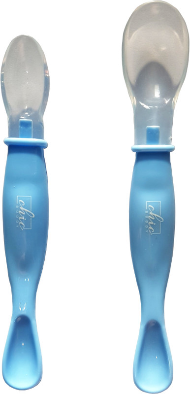 chic buddy Weaning spoons  - silicone(Blue)