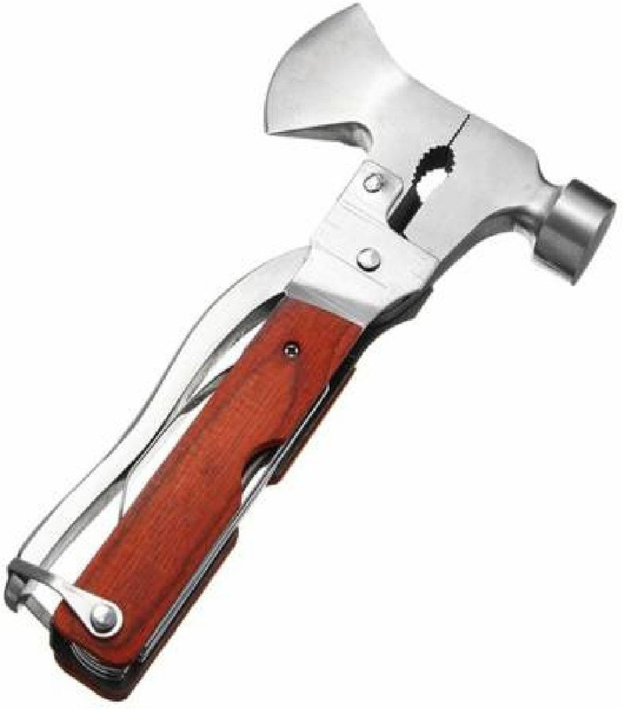 COMODO HMMR - 488 Multi Functional Hammer Axe Hand Tool Kit Plier Knife Screwdriver Can Bottle Opener Wood Saw for Home Travel Camping Picnic Multifunction Tool Straight Claw Hammer (0.45 kg) Speciality Hammer(0.45 kg)