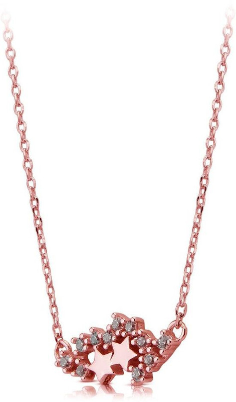 izaara SMALL STAR NECKLACE FOR WOMENS & GIRLS | DAILY WEAR Sterling Silver, Silver Cubic Zirconia Sterling Silver, Silver Pendant