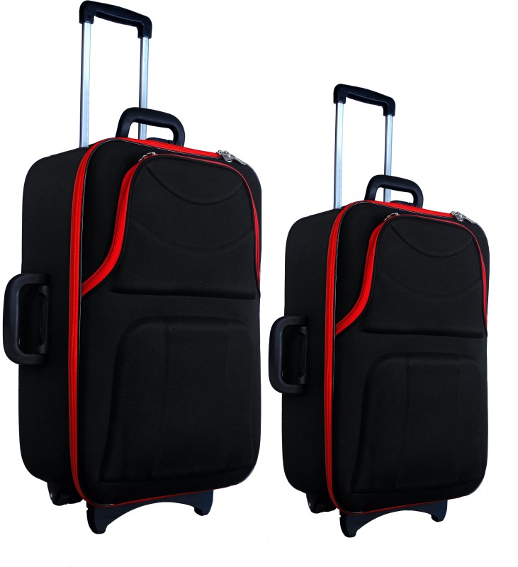 Nuremberg Set of 2 Suitcase Trolley /Travel/ Tourist Bag Check-in Luggage - 24 inch(Black)