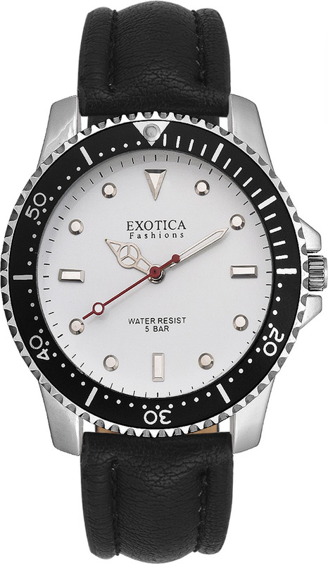 Exotica Fashions EFG-117-LS-White-Black-New New Series Analog Watch - For Men