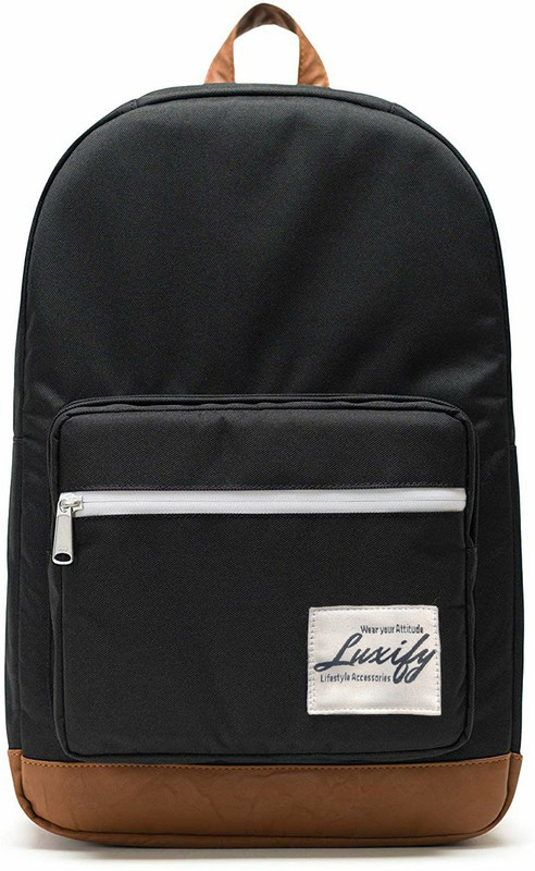 luxify LP-850 25 L Laptop Backpack(Black, Brown)