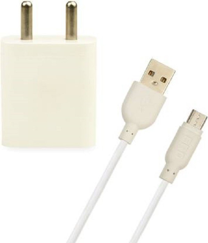 owings C25_0+_Dual Port _2.5A_AMP_Charger Mobile Charger (White , Blue, Cable 2.5 A Multiport Tablet Charger with Detachable Cable(White)