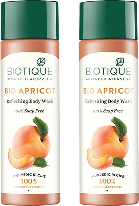 BIOTIQUE Bio Apricot Refreshing Body Wash 380ml (Pack of 2)(2 x 190 ml)