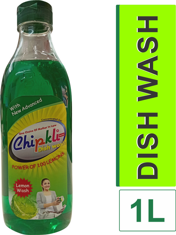 chipkli Dish Wash Gel, Dish Wash Liqvid,Dish Cleaning Gel, Dish Cleaning Gel(lemons, 1 L)