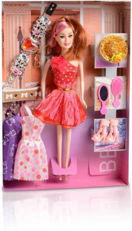 simpiyega creation girl fashion hat doll with comb and mirror and shoes (Multicolor)(Multicolor)