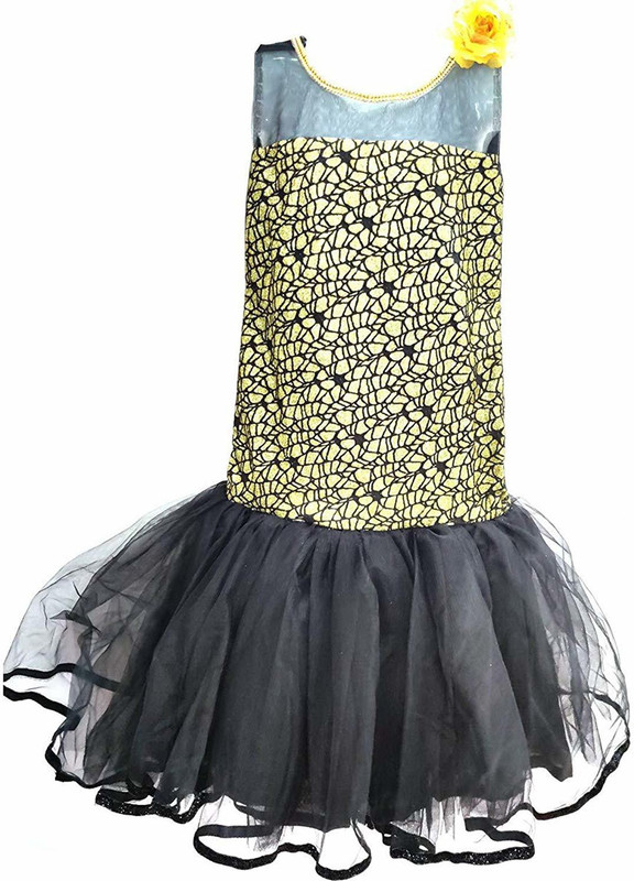 blossom attire Flared/A-line Gown(Black)