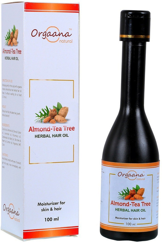 orgaana Natural Almond-Tea tree herbal hair oil moisturizer for skin & hair Hair Oil(100 ml)