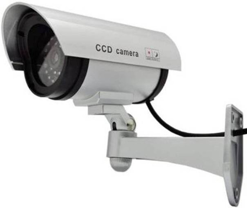 swamatesh 2 PCS Fake Dummy Security CCTV Dome Camera with Realistic Look Recording Flashing Red LED Light Indoor and Outdoor Use Security Camera (1 Channel) Security Camera(1 Channel)