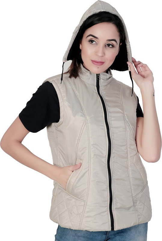 lapataclub Sleeveless Solid Women Jacket