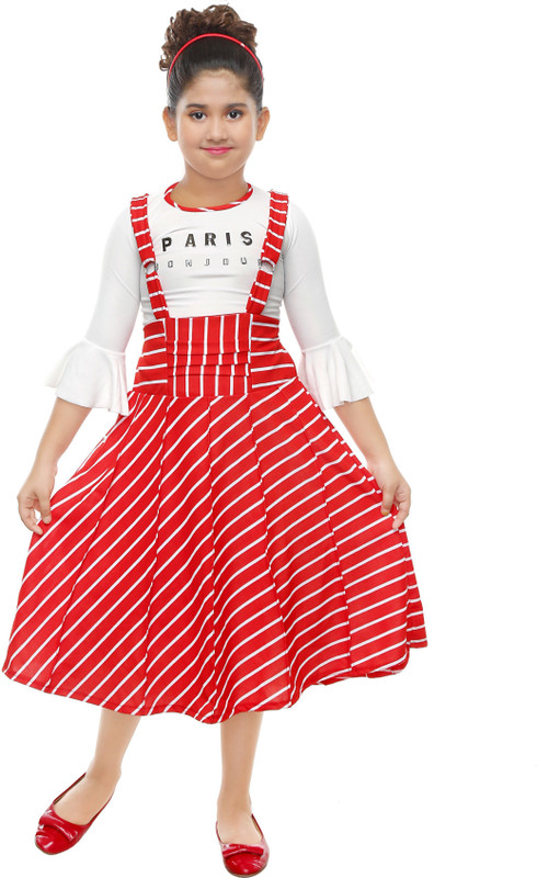 yashvi trends Girls Maxi/Full Length Party Dress(Red, Fashion Sleeve)