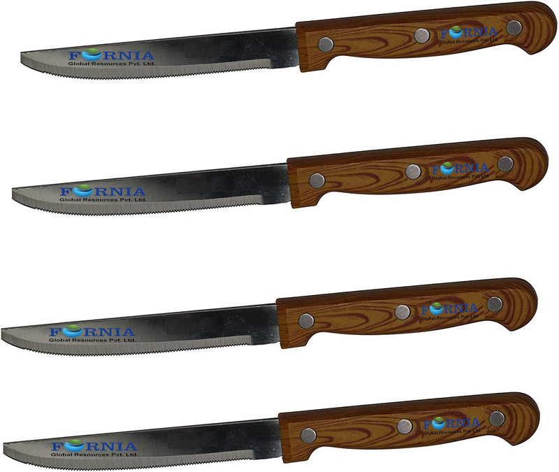 fornia Knife 4pcs with high Quality Wooden Handle Steel Knife(Pack of 4)
