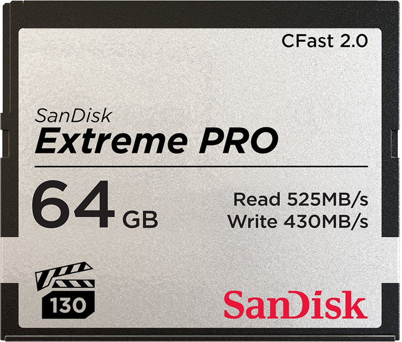 SanDisk SDCFSP-064G-G46D Extreme Pro 64 Compact Flash Class 10 525 Mbps Memory Card Compatible with Camera, Computer