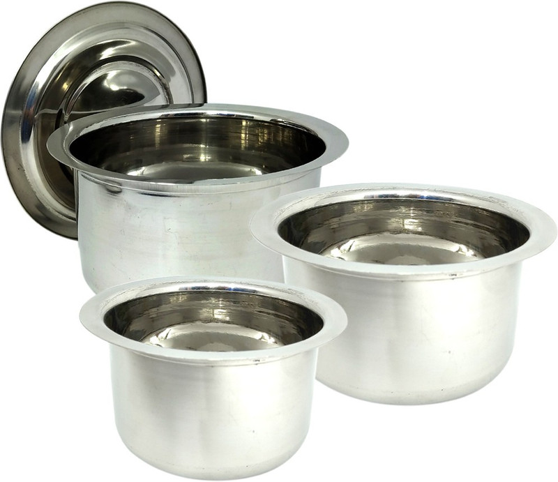 bartan hub Mini Patili/Pot set with lid Tope Set with Lid(Stainless Steel)