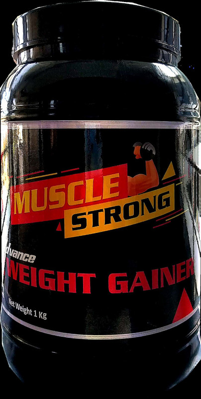 muscle strong Advance Weight Gainer Weight Gainers/Mass Gainers(1 kg, Vanilla)