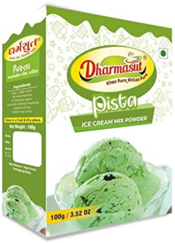 dharmasut Pista Ice Cream Powder 100g Pack of 3 300 g(Pack of 3)