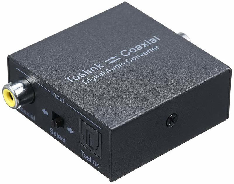 Tobo TV-out Cable Digital 2-Way Optical Toslink to Coaxial Bi-Directional Swtich TD-166TC(Black, For TV)