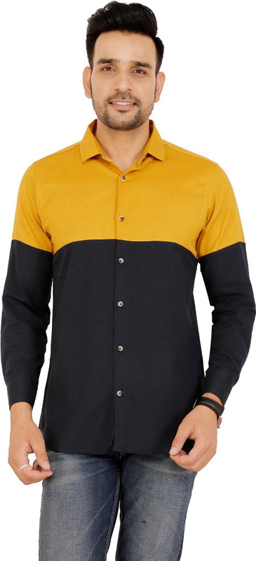 black and yellow outfit men