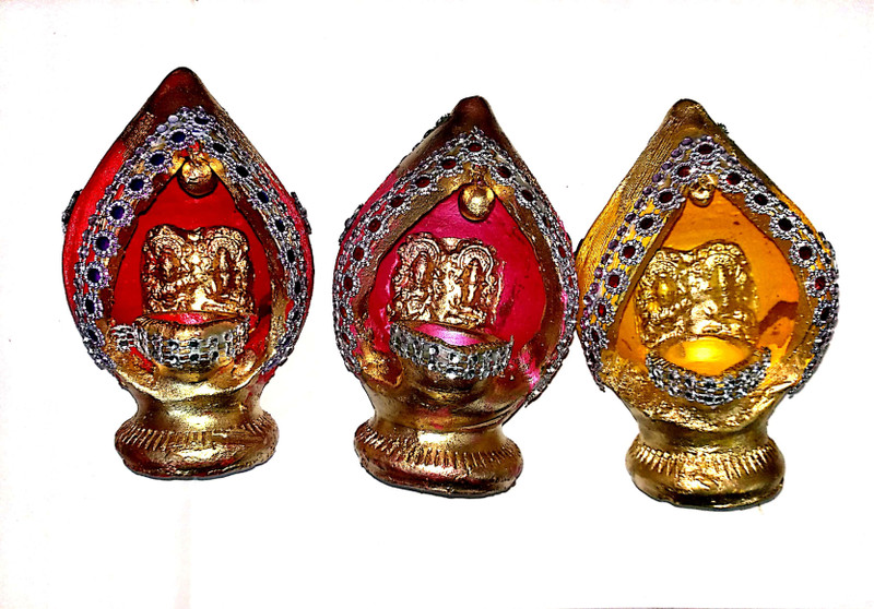 vidhi collections Decorative Showpiece  -  12 cm(Clay, Red, Yellow, Orange)