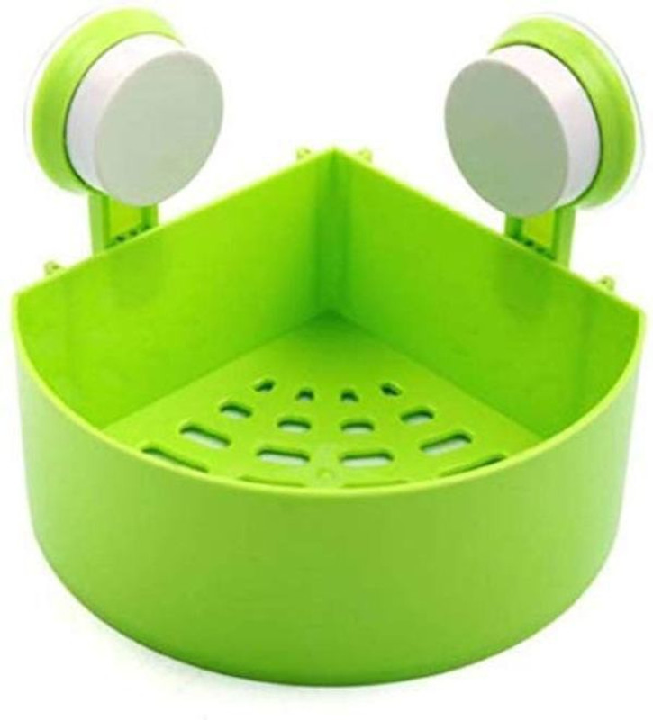 kasodariya enterprise Triangle Corner Soap & Other Item Holder For Bathroom & Kitchen(Multicolor)