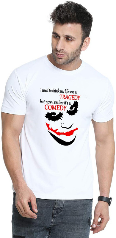printcorners Printed Men Round Neck White T-Shirt