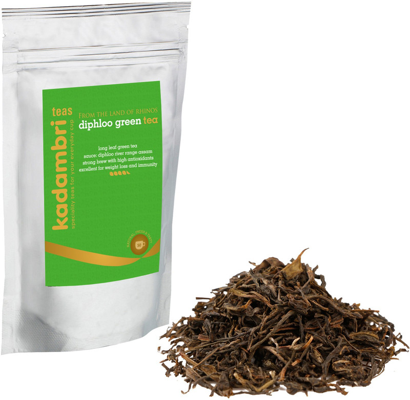 kadambri Long Leaf Orthodox Green Tea from Assam Diphloo Green Tea Pouch(100 g)