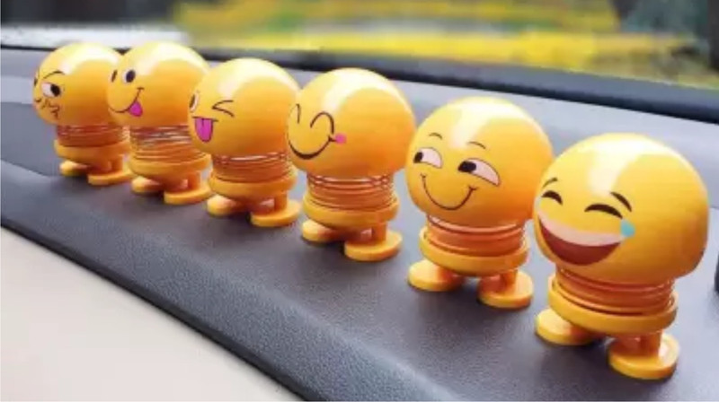 Buy traders hub MINI smiling face spring doll x 6 Yellow Online at desertcartCyprus