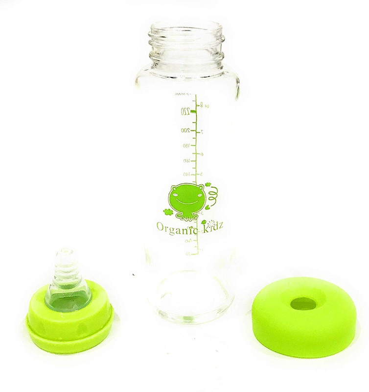 organic kidz glass feeding bottle
