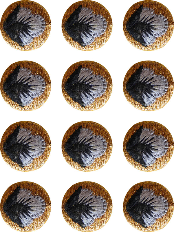 tripti products Embroidered mould buttons Fabric Buttons(Pack of 12)