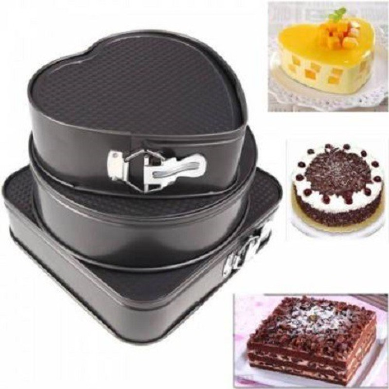 G-Honest Bakeware Springform Cake Mould Tin Set Cupcake Maker(Black, Non-stick Coating)