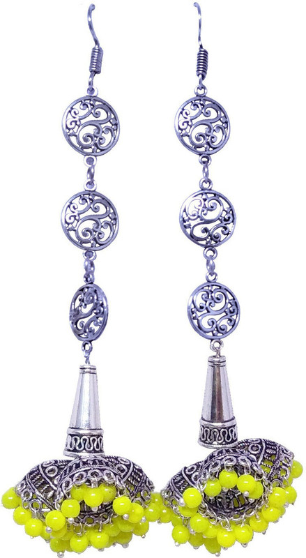 city store earring White Metal, Sterling Silver Jhumki Earring, Drops & Danglers