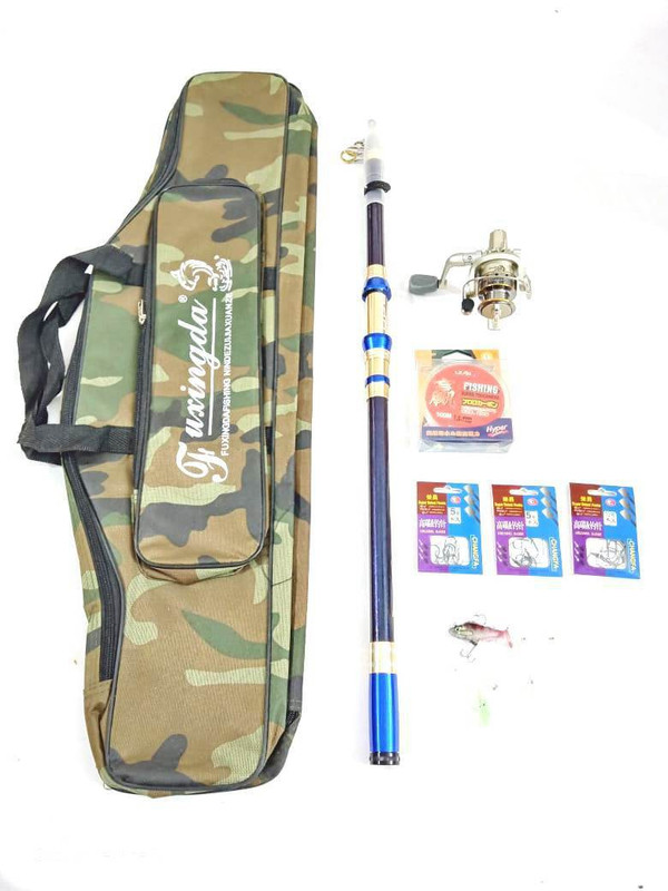 fisheryhouse fishing rod and reel with bag 36251 Multicolor Fishing Rod(270 cm, 0.6 kg, Multicolor)