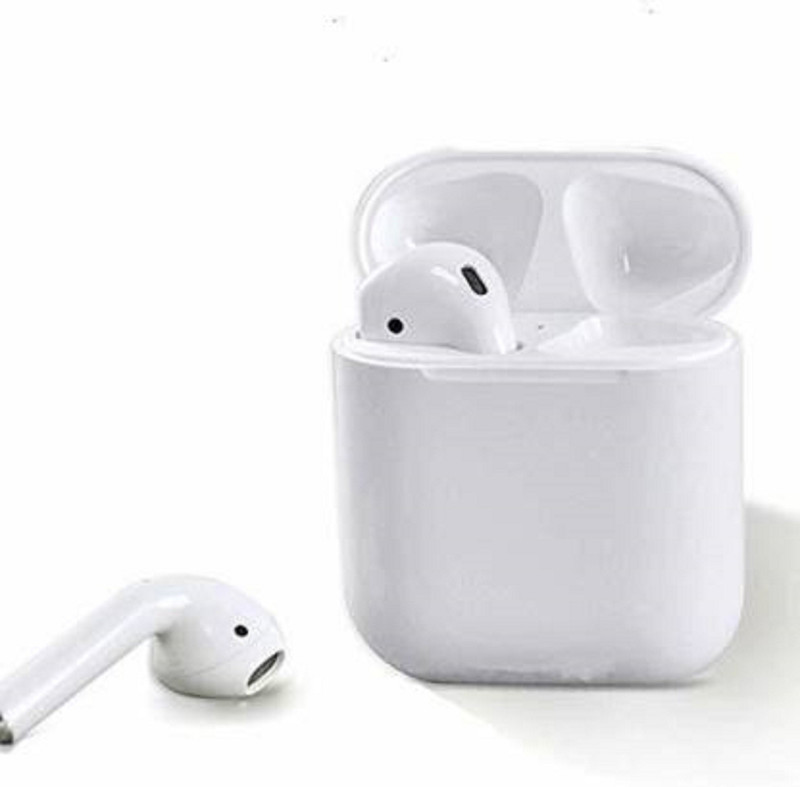 techobucks i1_2 T_W_S Wireless Bluetooth Headset with Mic TW01 Bluetooth Headset with Mic(White, In the Ear)