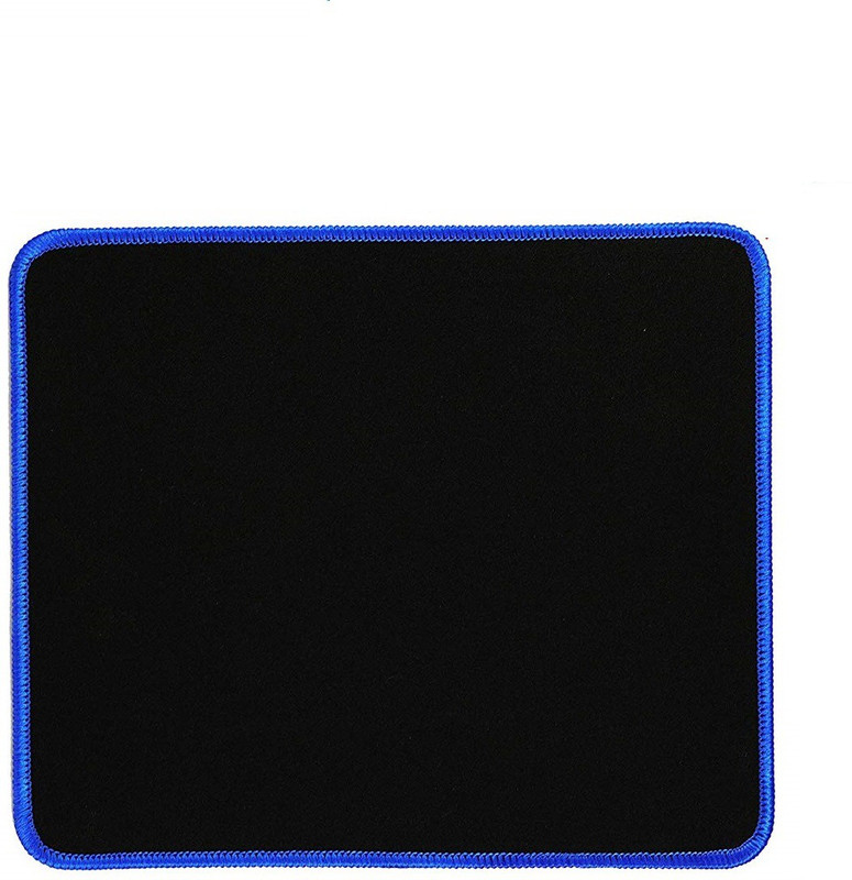 spincart Mouse Pad With Non-Slip Rubber Base, Stitched Edge for Laptop, Computer Mousepad(Blue, Black)