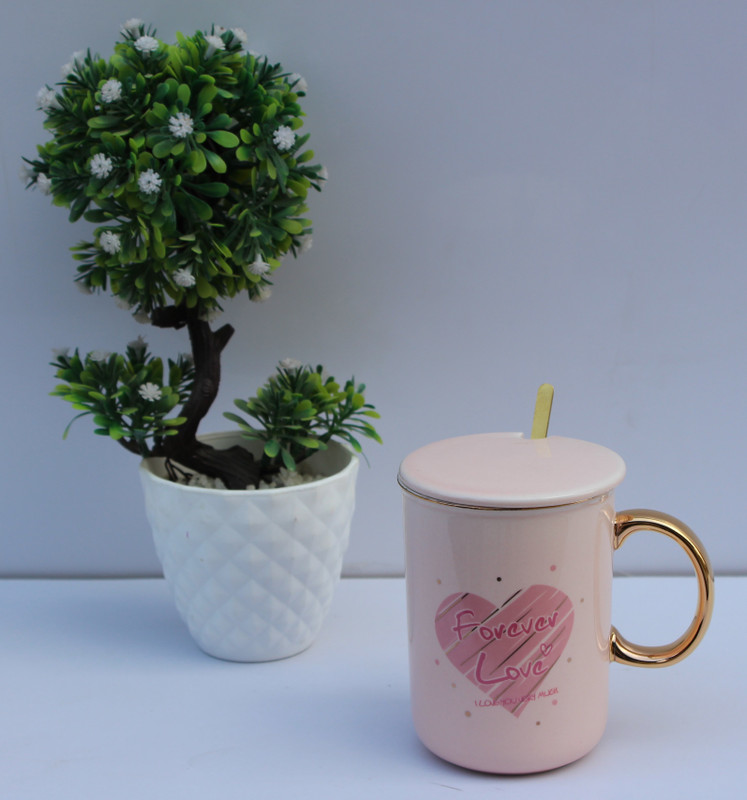 joson ceramic Forever love and I love you very much printed mug Ceramic Mug(350 ml)