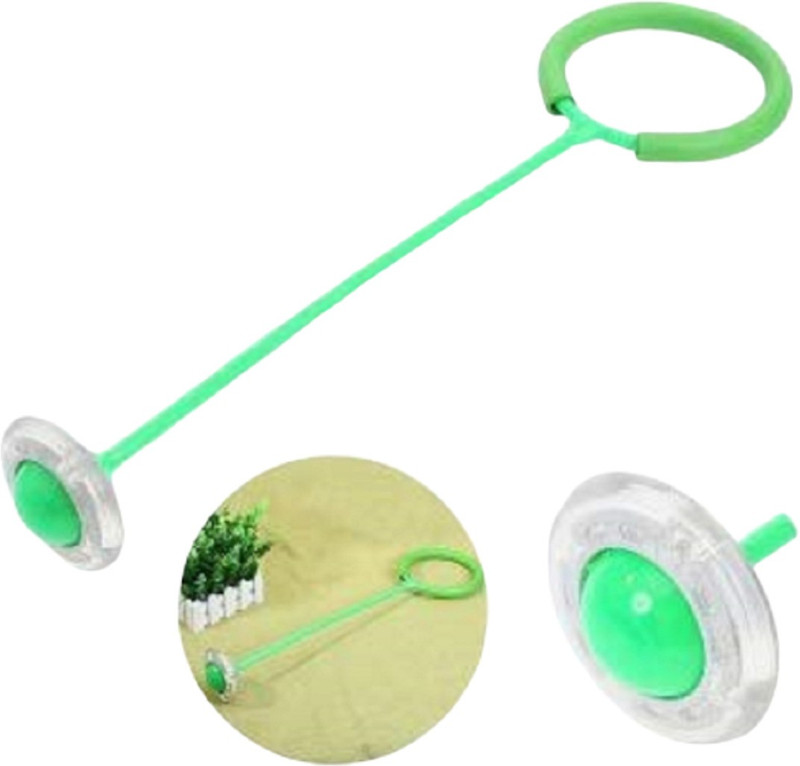 damodaram supermart Creative Flash Jumping Foot Force Ball (Green)(Green)