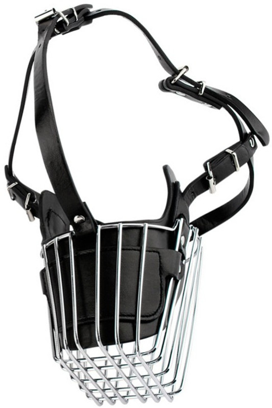Nema Strong Metal Wire Basket Dog Muzzle for Large Dog - Black Large Other Dog Muzzle(Black)
