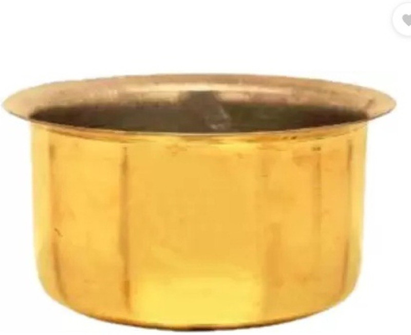ethniccreations2 Heavy Pure Brass Tope (Brass) 2 Liter Patila kitchen utensil(Brass)