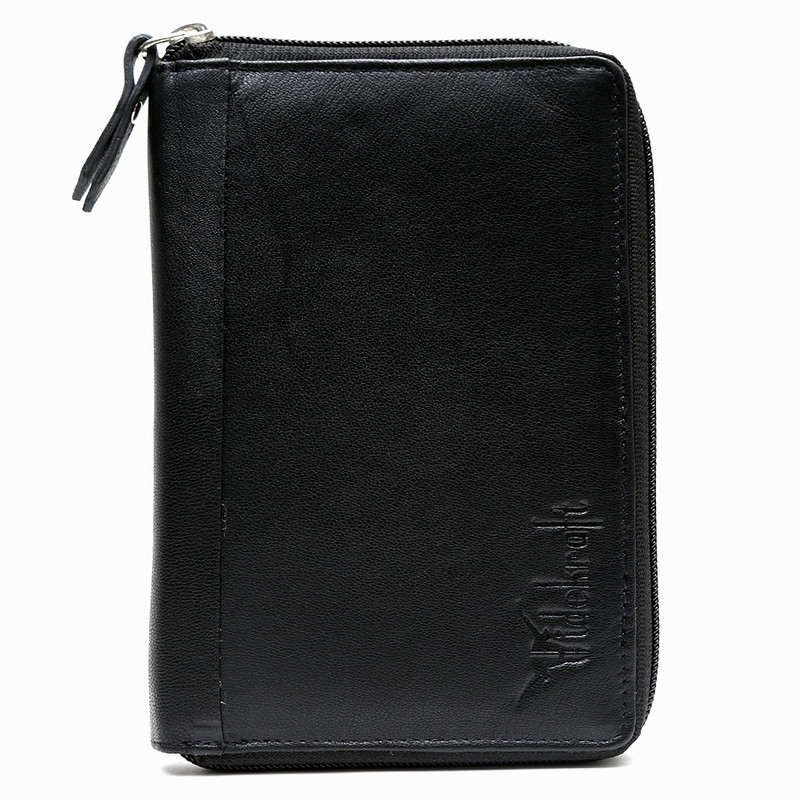 hidekraft Genuine Leather Passport Holder(Black)