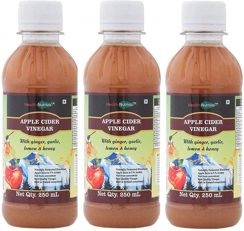 healthnutriva Apple Cider Vinegar with Ginger,Garlic,
Lemon and Honey 250ml(Pack of 3) Vinegar(750 ml, Pack of  3)