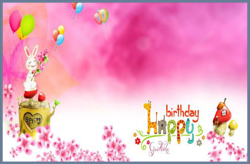 woodjet Pink Happy Birthday Photo Album Album(Photo Size Supported: 4*6,5*7)