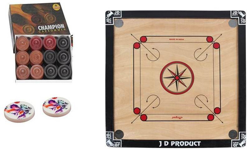JD Sports medium carrom 66.04 cm Carrom Board(Black)
