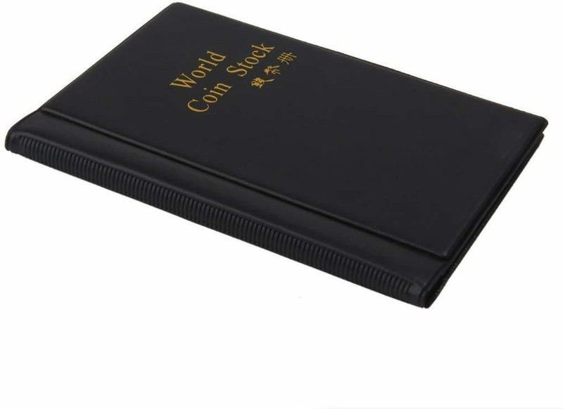 damodaram supermart 120 Coin Holders Collection Storage Album Coin Bank(Black)
