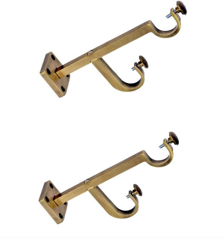 casagold Gold Rod Rail Bracket(Pack of 2)