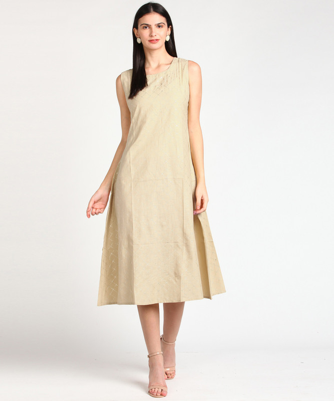 casual beige dress