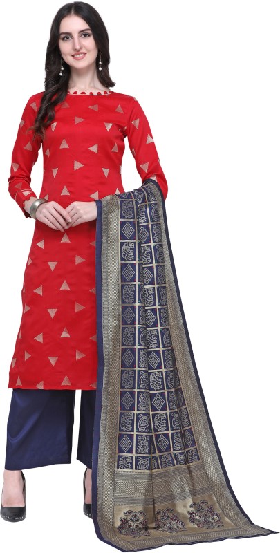 Fabland Jacquard Woven Salwar and Dupatta Material(Unstitched)